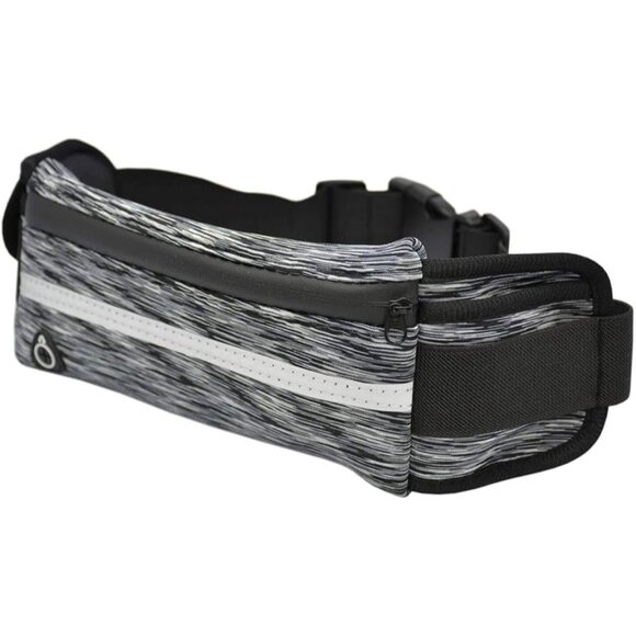 Adjustable Reflective Running Fanny Pack Waist Belt With Zipper Pocket - Picture 2 of 6